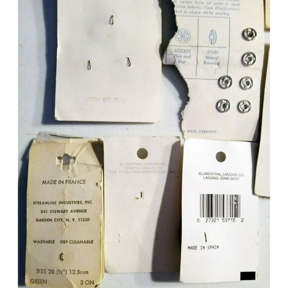 Buttons Fastener Collection Vintage Le Chic Lansing La Petite BGE Original Craft - Picture 10 of 13